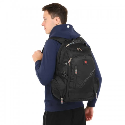 Рюкзак міський Grissom 24л, чорний, код: GA-6605_BK