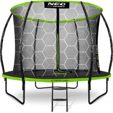 Батут Neo-Sport NS-08C221 з внутрішньою сіткою 8 футів 252 см, чорно-зелений, код: 5903890612771-IN