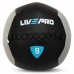 М"яч набивний медичний для кросфіту LiveUp 8кг, чорний-сірий, код: LP8100-8