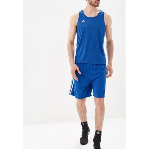 Форма для занять боксом Adidas Base Punch New XXL шорти + майка, синя, код: 15571-486