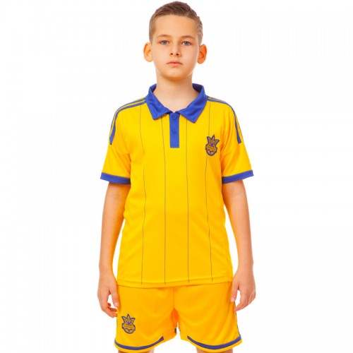 Комплект футбольної форми PlayGame Україна (футболка, шорти, гетри), XS-22, зріст 116, жовтий, код: 3900-14Y-ETM1720_XSY