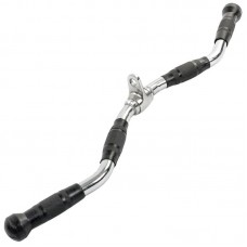 Рукоятка для тяги на трицепс і тяги до живота прогумована Record W-образна, хром, код: TA-5147-S52 Рукоятка для тяги на трицепс і тяги до живота прогумована Record W-образна, хром, код: TA-5147-S52