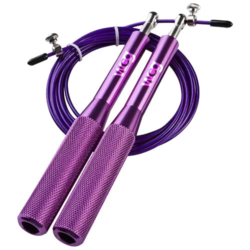 Скакалка швидкісна на підшипниках WCG з алюмінієвими ручками 2500 мм, фіолетовий, код: W-065-IF Скакалка швидкісна на підшипниках WCG з алюмінієвими ручками 2500 мм, фіолетовий, код: W-065-IF