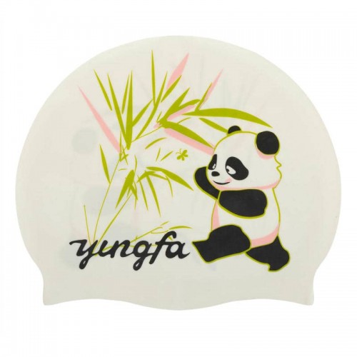 Шапочка для плавання силіконова для дорослих Yingfa білий-зелений, код: C0091_WG