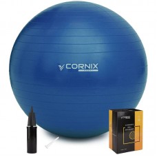 М"яч для фітнесу (фітбол) Cornix 55 см Anti-Burst Blue, код: XR-0015
