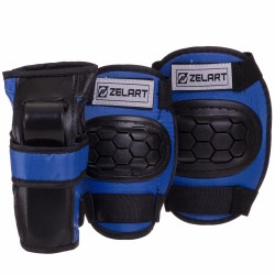 Комплект захисту Zelart S (3-7 років) синій, код: SK-2378_SBL