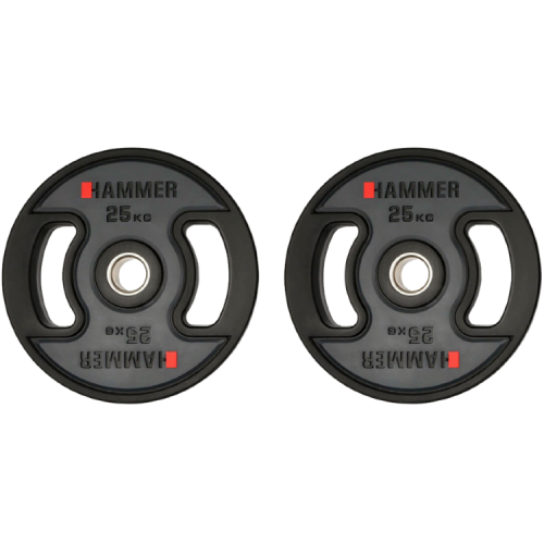 Олімпійські диски професійні Hammer PU Weight Discs 2x25 кг, код: 17046 -S25 Олімпійські диски професійні Hammer PU Weight Discs 2x25 кг, код: 17046 -S25