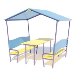 Дитячий будиночок Miros "Художник" 1920х1480х1820 мм, блакитний, код: DIO228-Blue