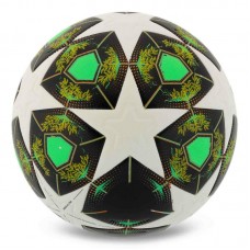 М"яч футбольний Stars PU №5, білий-чорний, код: FB-7587_BK