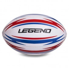 М"яч для регбі Legend №3 PVC білий-червоний-синій, код: R-3290-S52