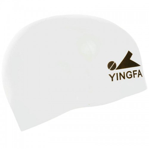 Шапочка для плавання силіконова для дорослих Yingfa Speed L, білий, код: C0073_LW