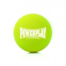 Масажний силіконовий м"яч PowerPlay Silicone Lacrosse Ball 63 мм, зелений, код: PP-4354_Green