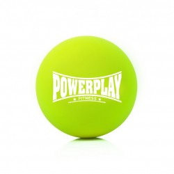 Масажний силіконовий м"яч PowerPlay Silicone Lacrosse Ball 63 мм, зелений, код: PP-4354_Green