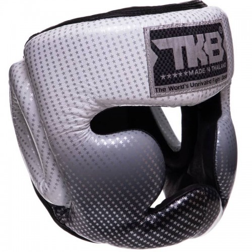 Шолом боксерський з повним захистом шкіряна Top King  Super Star M срібний, код: TKHGSS-01_MGR-S52