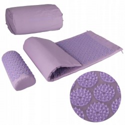 Килимок акупунктурний з валиком SportVida Аплікатор Кузнєцова 1300x500х25 мм, Purple/Purple, код: SV-HK0411 Килимок акупунктурний з валиком SportVida Аплікатор Кузнєцова 1300x500х25 мм, Purple/Purple, код: SV-HK0411