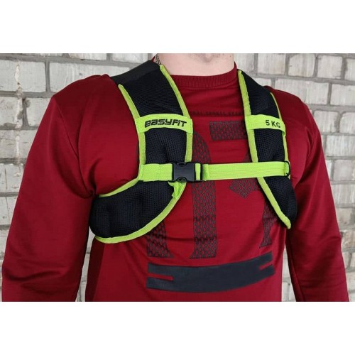 Жилет-обтяжувач EasyFit JetPack 5 кг з металевими кульками, код: EF-JP-0005-EF