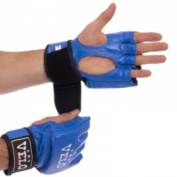 Рукавички для змішаних єдиноборств MMA Velo L синій, код: ULI-4018_LBL