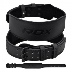 Пояс для важкої атлетики RDX 4 шкіряний Full Black L, код: WBS-4FB-L