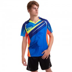 Форма для великого тенісу чоловіча Lingo L, зріст 165-170, синій-помаранчевий, код: LD-1811A_LBLOR