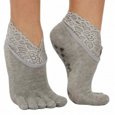 Шкарпетки для йоги з закритими пальцями FitGo, сірий, код: FI-9936_GR