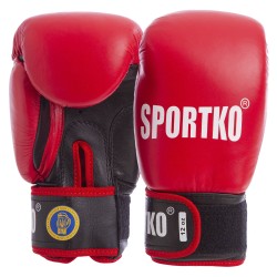 Рукавички боксерські професійні з печаткою ФБУ SportKo 10 унцій, червоний, код: SP-4705_10R