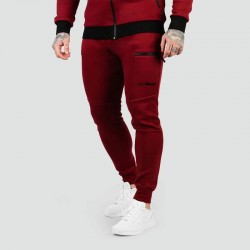 Спортивні штани класичні чоловічі GymBeam Burgundy L, бордовий, код: 120934-GB