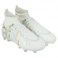 Бутси футбольні підліткові Guanjunbao розмір 37, білий-срібний, код: X2312-35-39-3_37