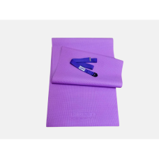 Комплект килимок і ремінь для йоги LiveUp Yoga MAT + Belt, 1730x610x4 мм, фіолетовий, код: 2000033634010