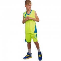 Форма баскетбольна дитяча PlayGame Lingo Pace ріст 120, салатовий-блакитний, код: LD-8081T_120LGBL