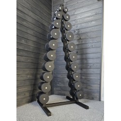 Гантельний ряд RN-Sport Black 1-10 кг зі стійкою, код: RNmar-110