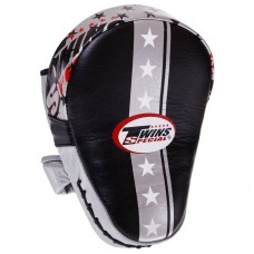 Лапа вигнута ліва для боксу та єдиноборств Twins 1шт, чорний-срібний, код: FPML10-51_BKGR Лапа вигнута ліва для боксу та єдиноборств Twins 1шт, чорний-срібний, код: FPML10-51_BKGR