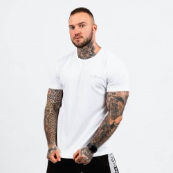 Футболка чоловіча GymBeam TRN White XL, білий, код: 119735-GB