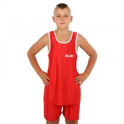 Форма для боксу дитяча Zelart L, ріст 145-155см (28), червоний, код: CO-8943_LR