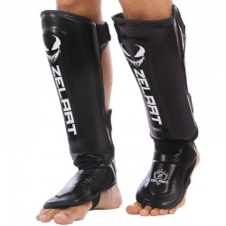 Захист гомілки і стопи для единоборств Zelart XL, чорний-білий, код: BO-1376_XLBKW Захист гомілки і стопи для единоборств Zelart XL, чорний-білий, код: BO-1376_XLBKW