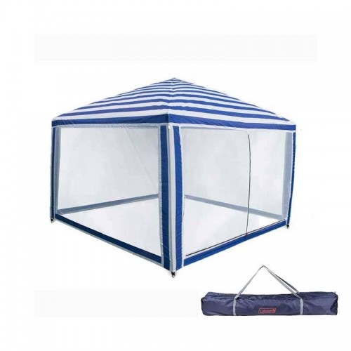 Намет, шатро GreenCamp 3000x3000x2200 мм, білий-синій, код: GC1904-WS Намет, шатро GreenCamp 3000x3000x2200 мм, білий-синій, код: GC1904-WS