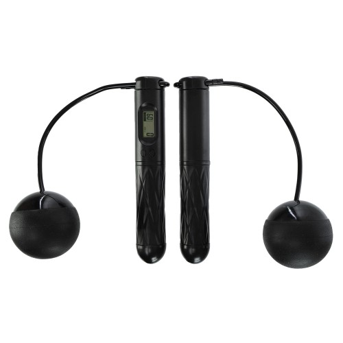 Скакалка бездротова з кулями та лічильником FitGo ø6см, чорний, код: FI-0781-S52