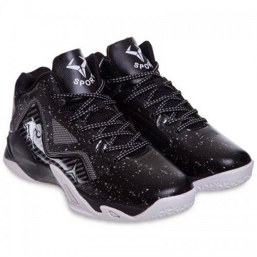 Кросівки для баскетболу Jdan розмір 43 (27,5см), чорний-білий, код: OB-9902-1_43BKW Кросівки для баскетболу Jdan розмір 43 (27,5см), чорний-білий, код: OB-9902-1_43BKW