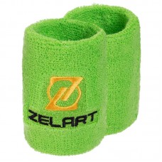 Напульсник спортивный махровый Zelart 1шт салатовый, код: BC-2970_LG-S52