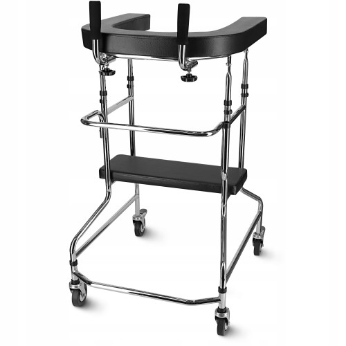 Реабілітаційні ходунки 4Fizjo регульовані, з коліщатами Silver/Black (P-5905973406468), код: P-5905973406543