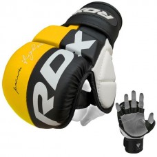 Рукавиці для ММА (Греплінгові рукавички) RDX T6 Plus Rex Yellow S , код: GGR-T6Y-S+