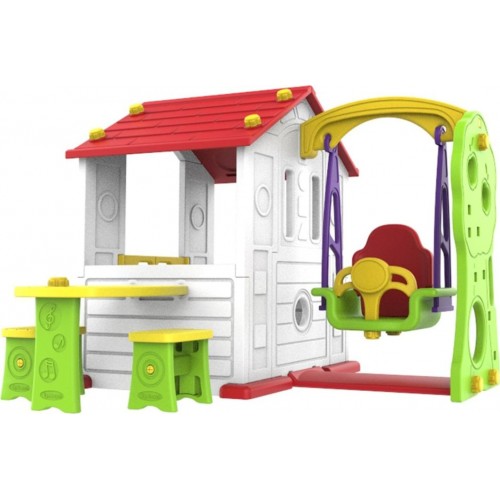 Садовий будиночок 3в1 для дітей Ramiz червоний дах, код: ZOG.CHD-531-IN Садовий будиночок 3в1 для дітей Ramiz червоний дах, код: ZOG.CHD-531-IN