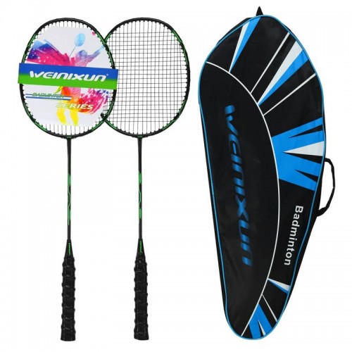Набір для бадмінтону в чохлі Weinixun Speed And Power, чорний-зелений, код: 720_BKG Набір для бадмінтону в чохлі Weinixun Speed And Power, чорний-зелений, код: 720_BKG
