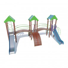 Дитячий ігровий комплекс Miros "Три вежі" 8000x4460x3560 мм, код: DIO803 Дитячий ігровий комплекс Miros "Три вежі" 8000x4460x3560 мм, код: DIO803