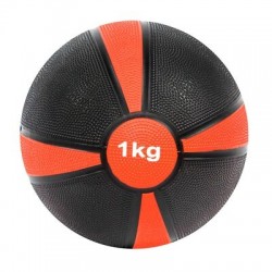 М'яч медбол BioGym (4/4), d=19см, 1кг, чорний-помаранчевий, код: 82323С-1-WS
