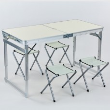 Набір для пікніка (стіл + 4стула) 8188 (р-р столу 60х120см, метал, ламін.ДСП), код: 8188-ZR
