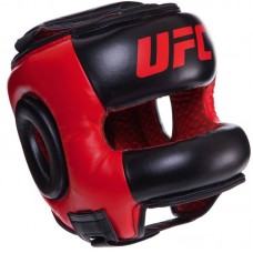 Шолом боксерський з бампером шкіряний UFC PRO XL чорний UHK-75065-S52