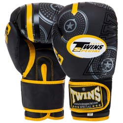 Рукавички боксерські Twins Mate 10 унцій, жовтий, код: TW50_10Y