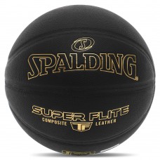 М'яч баскетбольний Composite Leather Spalding TF Super Flite №7, чорний, код: 77559Y-S52