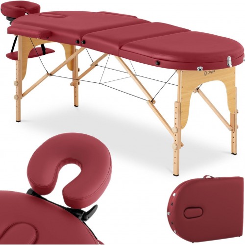 Розкладний масажний стіл-ліжко Physa Colmar 2070х930х840 мм, червоний, код: M-11037116-IN