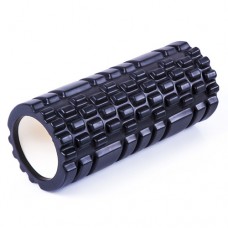 Ролик для йоги, пілатесу, фітнесу FitGo 330х140 мм, чорний, код: 85013BL-WS